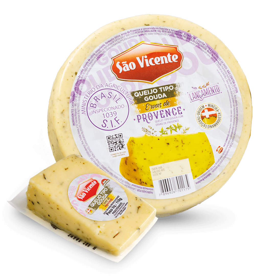 Queijo tipo Gouda com ervas de Provence